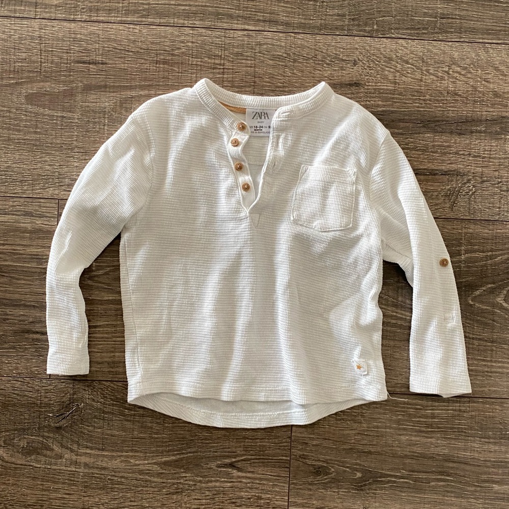 Zara waffle knit shirt